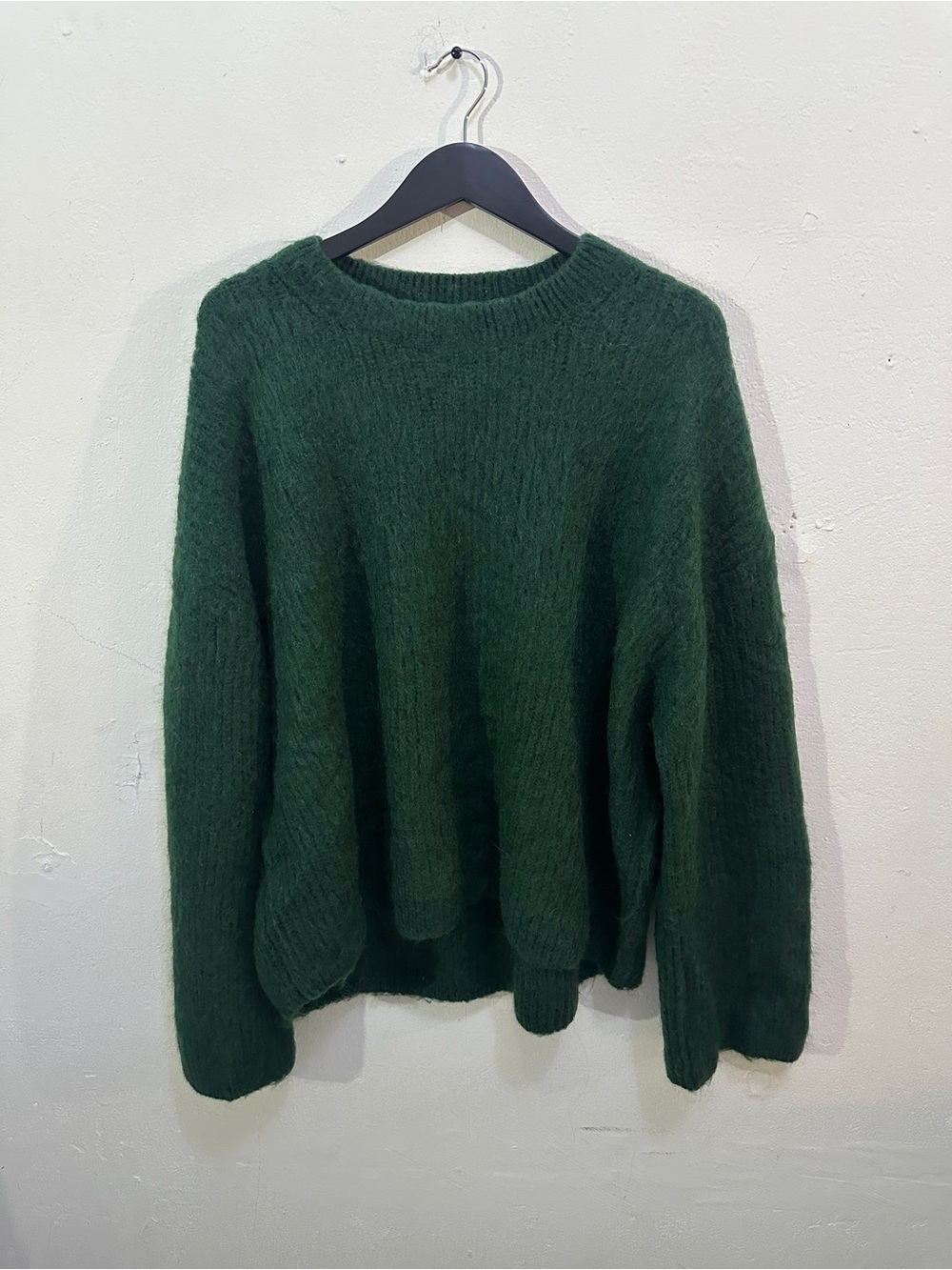 & Other Stories Wool Mohair Sweater Women’s L Green Crewneck Pullover